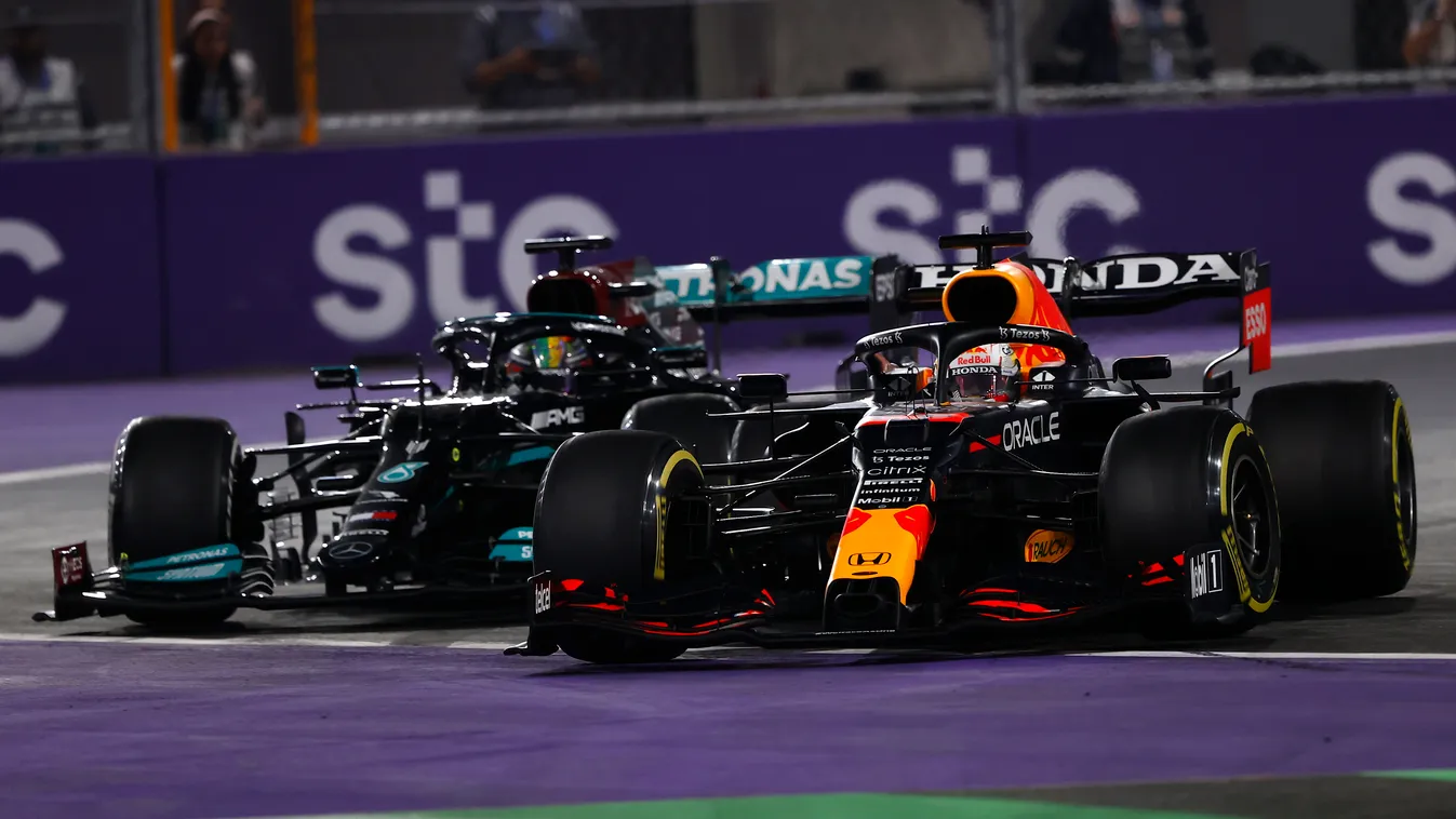 Forma-1, Szaúd-arábiai Nagydíj, Max Verstappen, Lewis Hamilton, Red Bull, Mercedes 