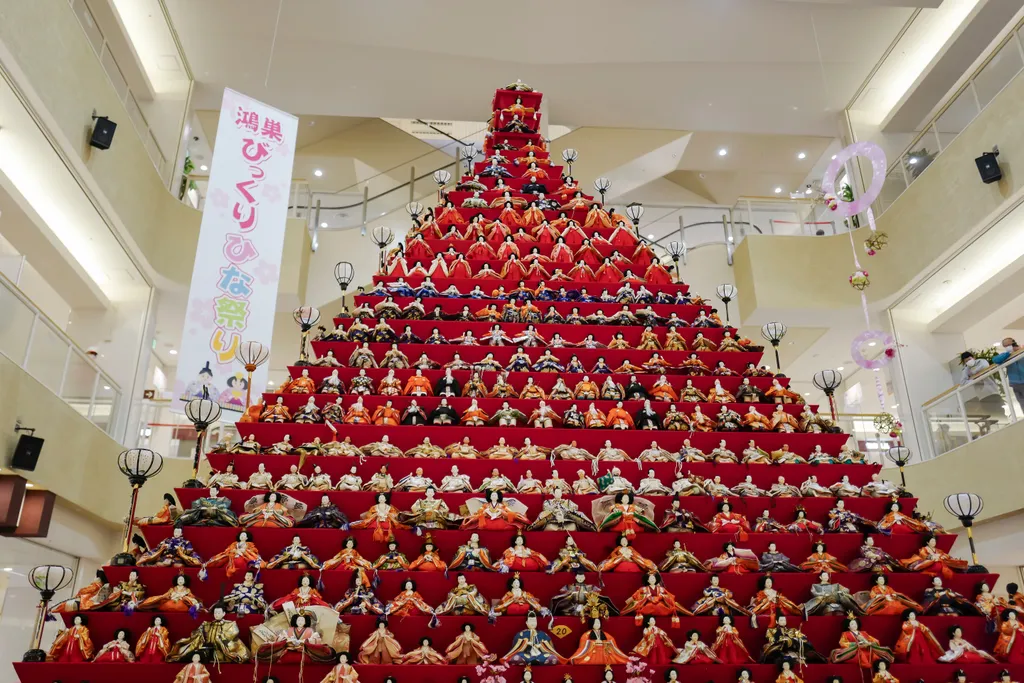 Japán, Konosu, 7, méter, játékbaba, piramis, 2024, 