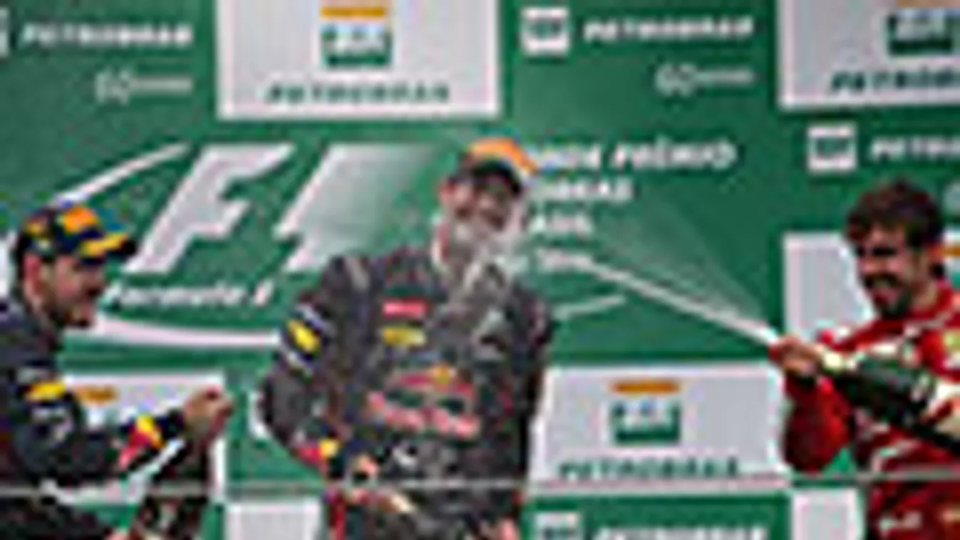 Forma-1, Sebastian Vettel, Mark Webber, Fernando Alonso, Brazil Nagydíj