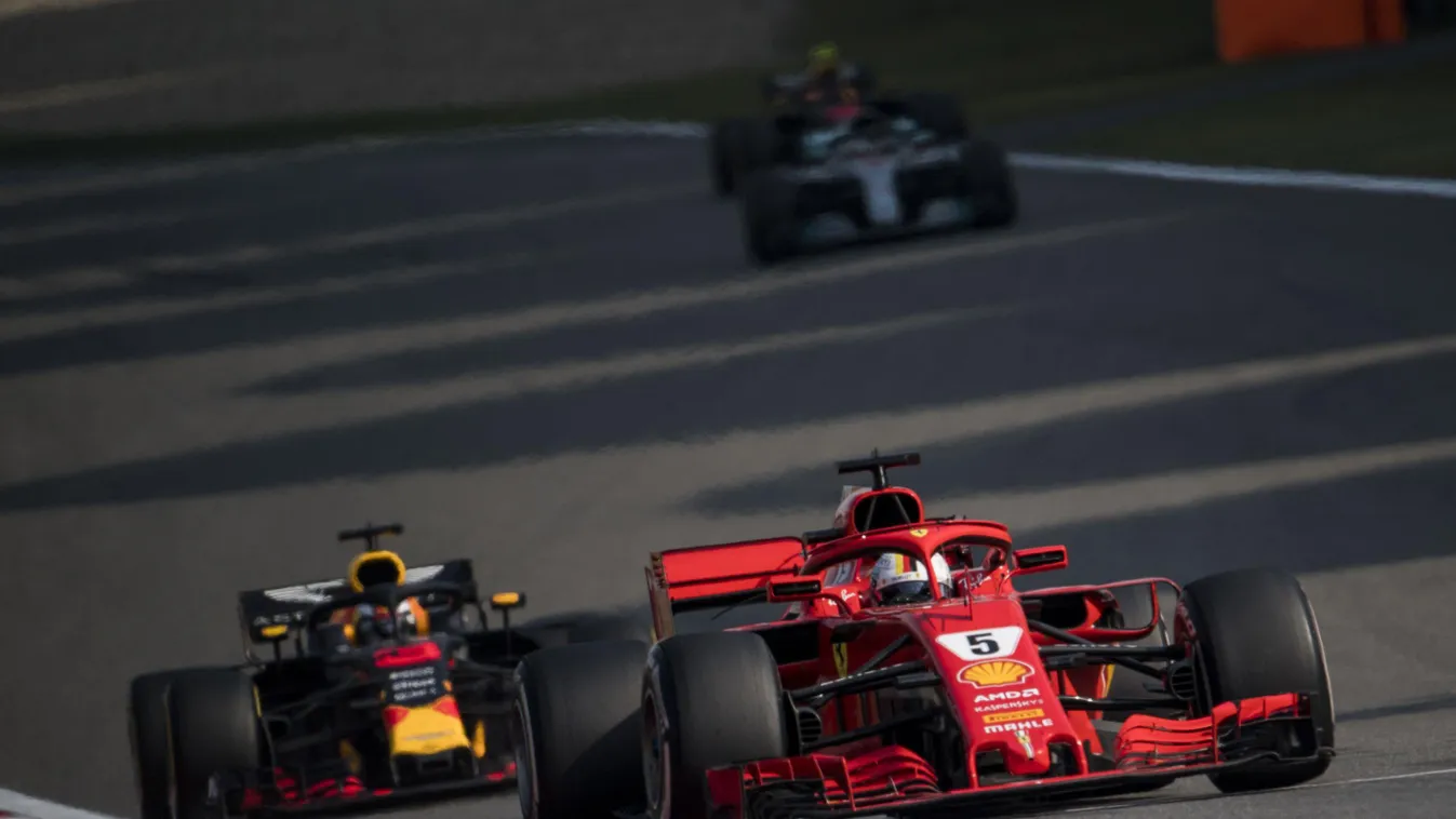 Forma-1, Kínai Nagydíj, Sebastian Vettel, Ferrari, Daniel Ricciardo, Red Bull, Sanghaj 2018 