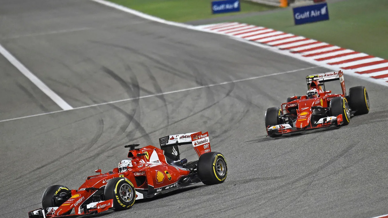 Forma-1, Sebastian Vettel, Kimi Räikkönen, Ferrari, Bahreini Nagydíj 
