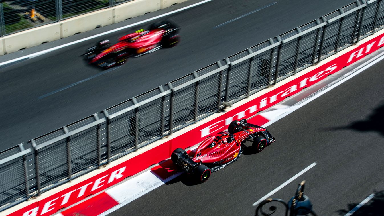 Forma-1, Azeri Nagydíj, Carlos Sainz, Charles Leclerc, Ferrari 