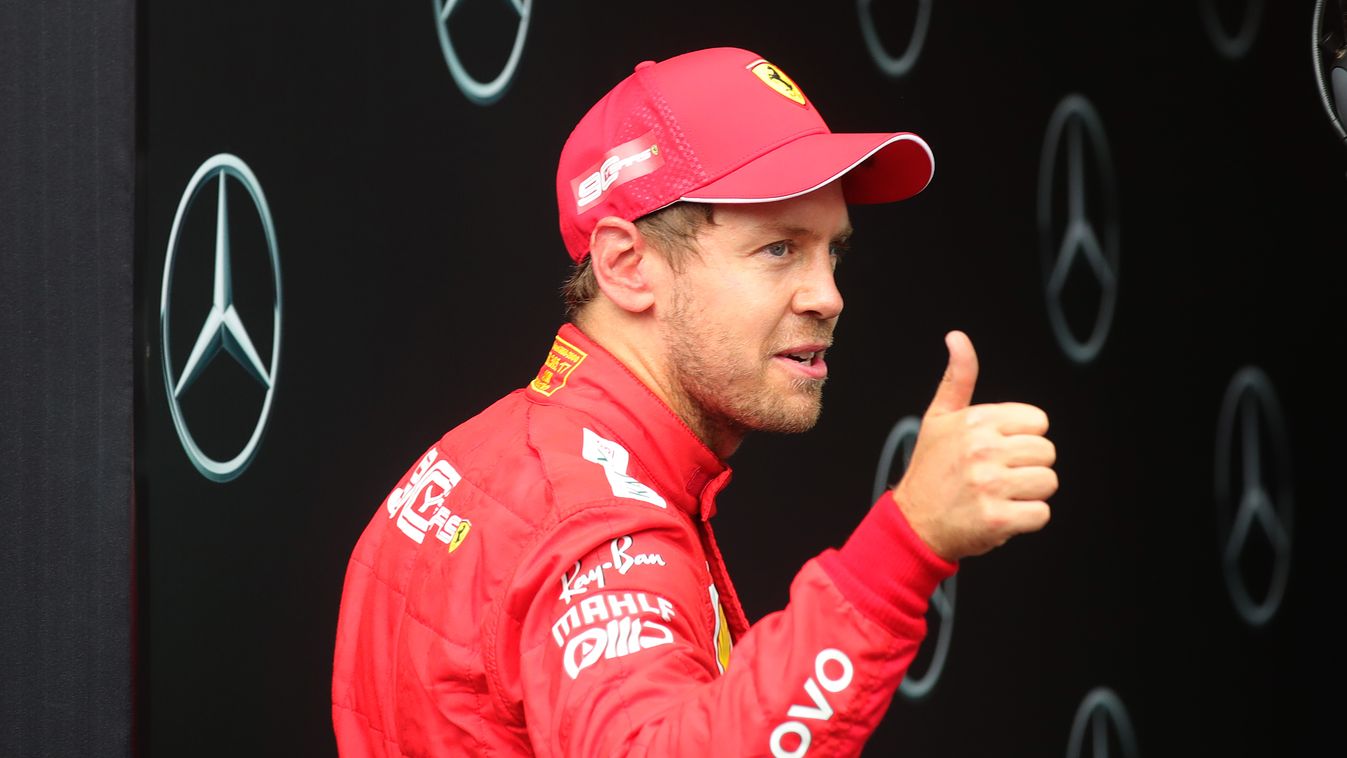 Forma-1, Sebastian Vettel, Scuderia Ferrari, Német Nagydíj 2019, Mercedes logo 