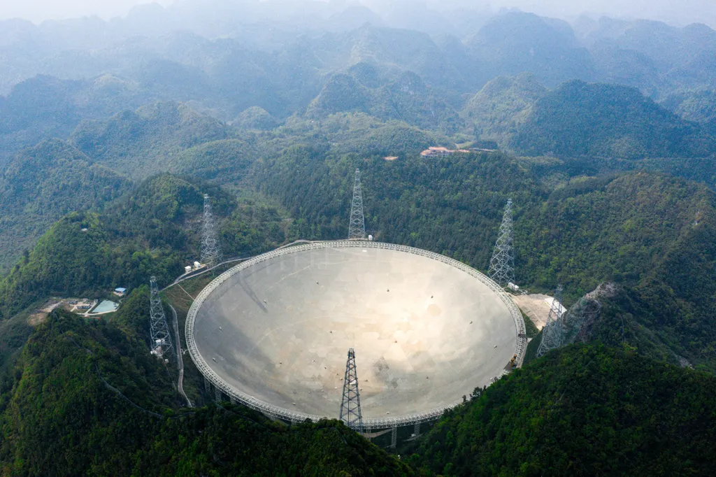 PingtangRádióteleszkóp, Pingtang, rádióteleszkóp, antenna, kína