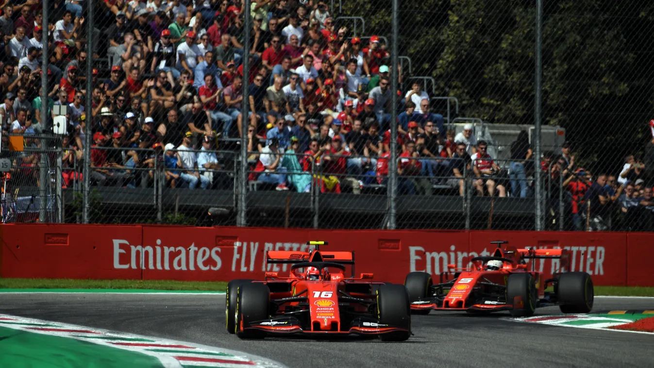 Forma-1, Olasz Nagydíj, Leclerc, Vettel, Ferrari 