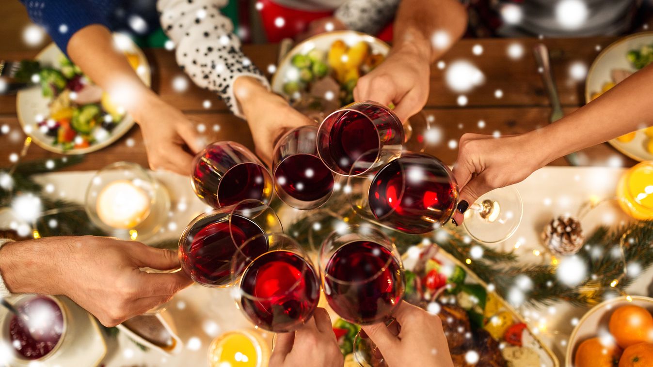 karácsony, bor, ünnep 