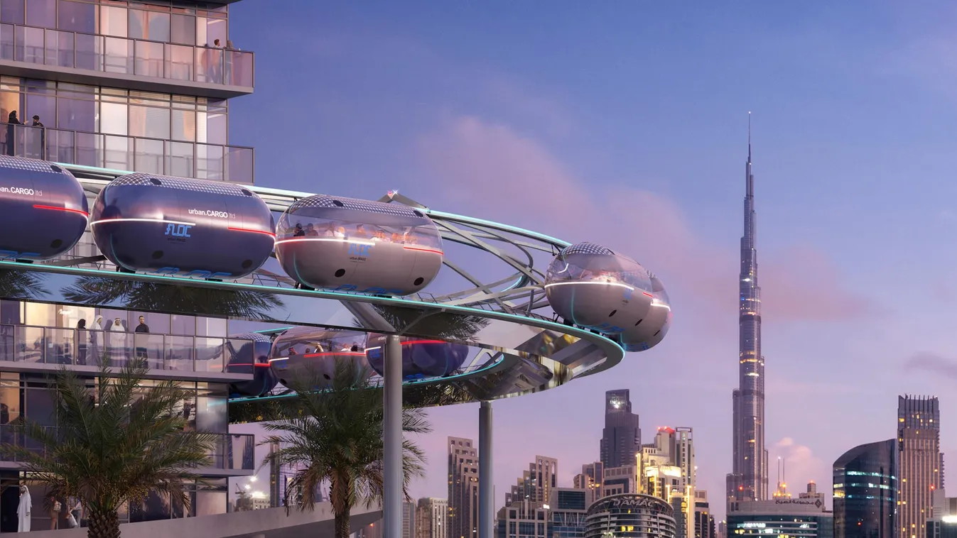 Dubaj csodavasutakkal oldaná meg a városi tömegközlekedést, Floc Duo Rail rendszer, vasút, vonat 