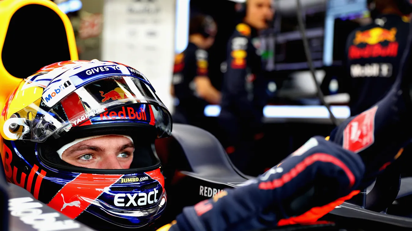 F1 Grand Prix of Singapore - Practice P-20170915-00517 SINGAPORE - SEPTEMBER 15:  Max Verstappen of Netherlands and Red Bull Racing prepares to drive during practice for the Formula One Grand Prix of Singapore at Marina Bay Street Circuit on September 15,