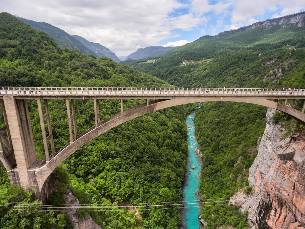 Tara-híd, Tara, híd, folyó, Montenegro 