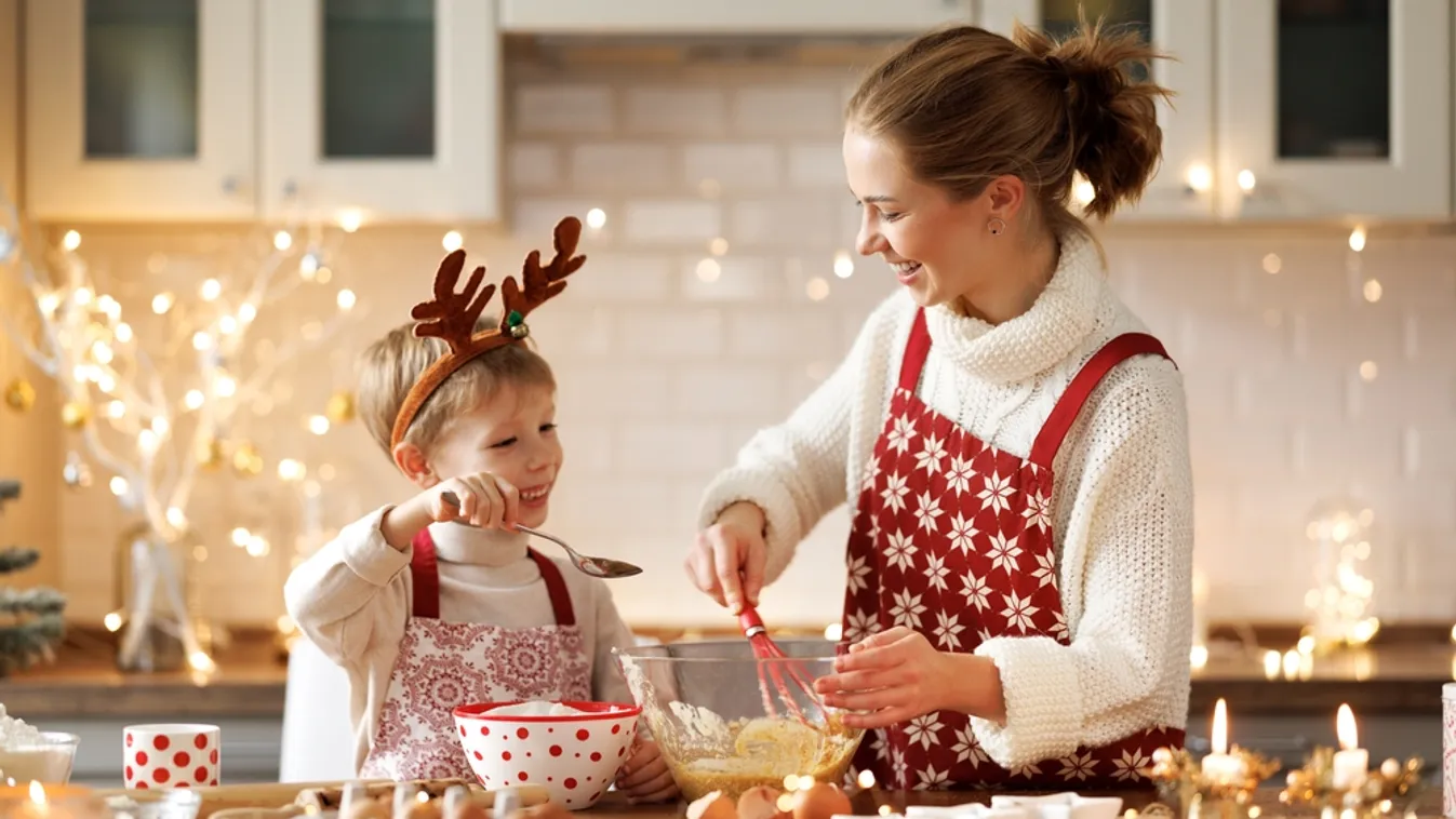 karácsonyi sütés, konyha, gyerekkel 