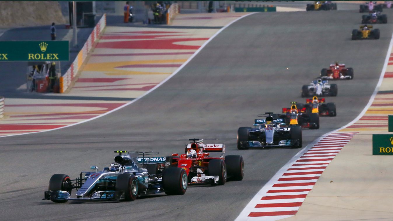 Forma-1, Valtteri Bottas, Mercedes, Sebastian Vettel, Ferrari, Bahreini Nagydíj 2017 
