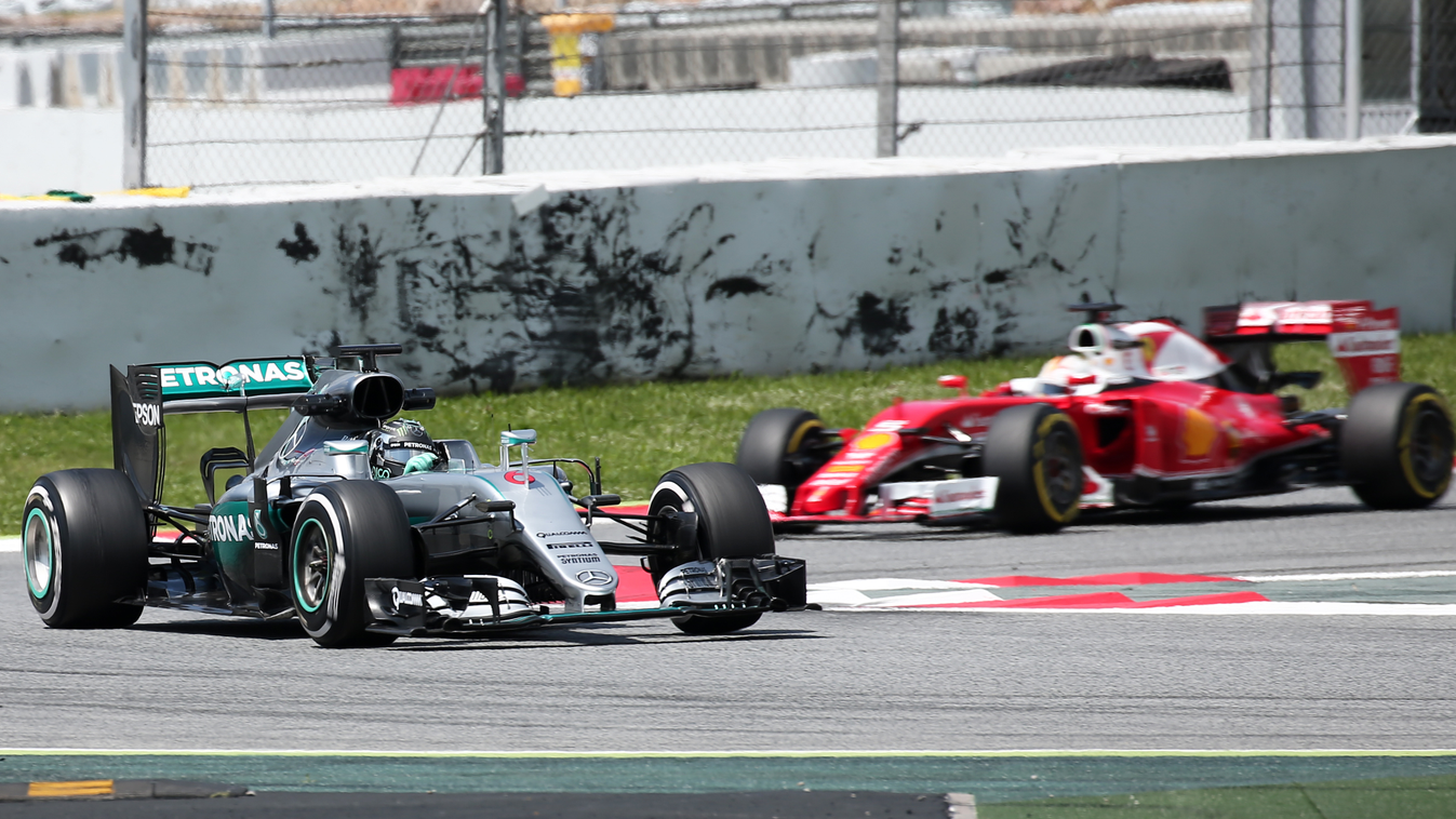 Forma-1, Nico Rosberg, Mercedes AMG Petronas, Sebastian Vettel, Scuderia Ferrari, Barcelona teszt 
