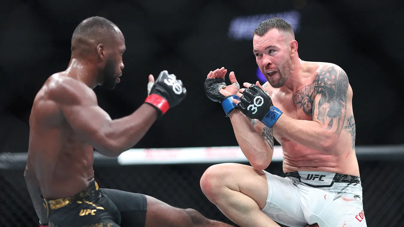 UFC 296: Edwards v Covington GettyImageRank3 People Full Length Combat Sport Kicking UK USA Nevada Las Vegas Fighting Two People Photography Welterweight Mixed Martial Arts Leon Edwards UFC Fight Night PersonalityComplete Colby Covington T-Mobile Arena - 