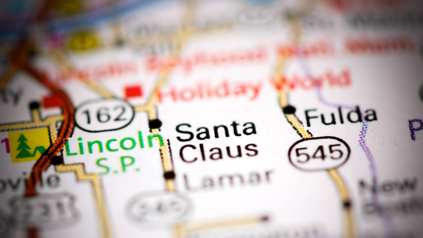 Santa,Claus, Indiana állam, Egyesült Államok, illusztráció 