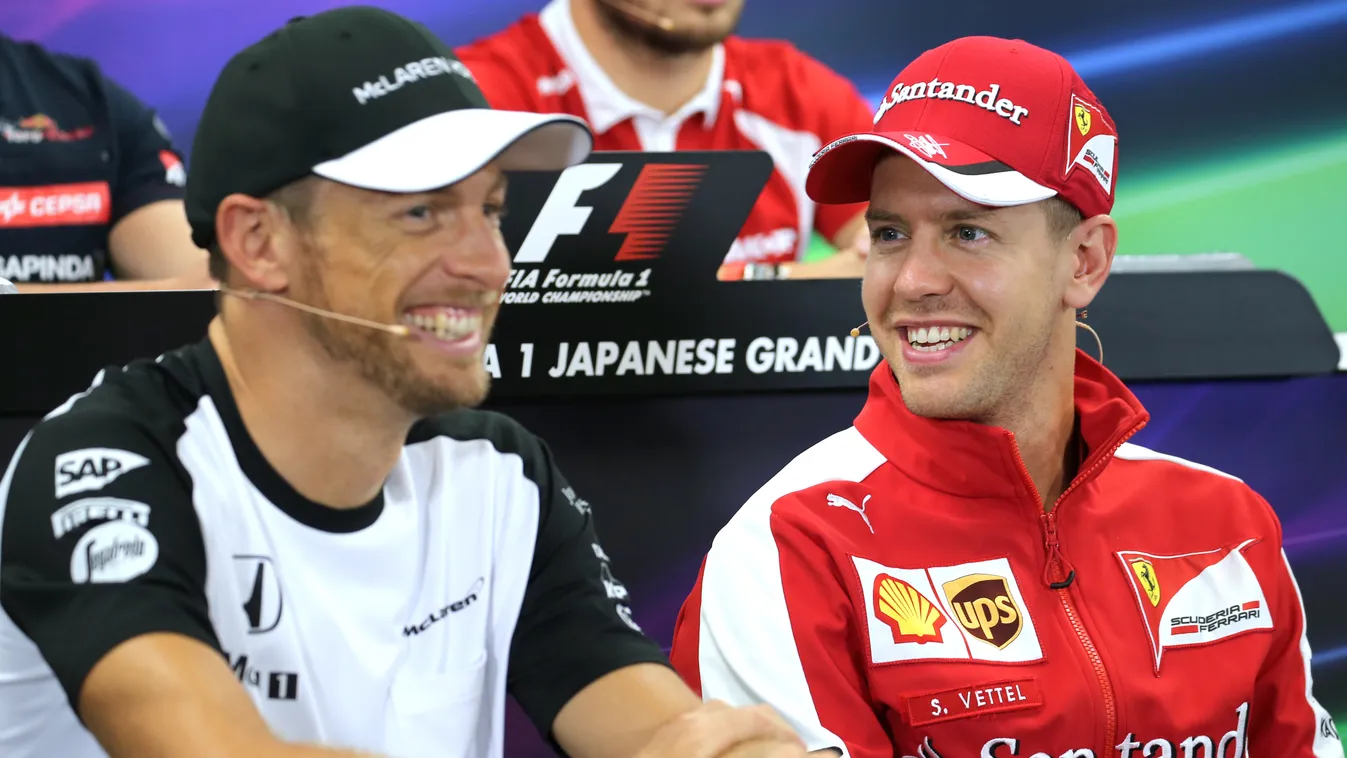 Forma-1, Jenson Button, Sebastian Vettel, Japán Nagydíj 2015 