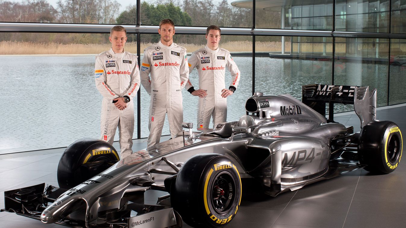 Forma-1, McLaren, bemutató, Kevin Magnussen, Jenson Button, Stoffel Vandoorne 