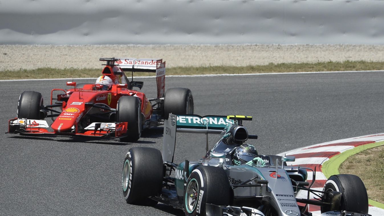 Forma-1, Nico Rosberg, Sebastian Vettel, Ferrari, Mercedes, Spanyol Nagydíj 