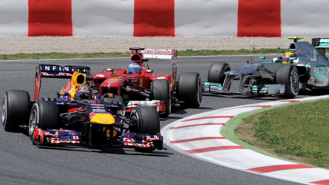 Forma-1, Sebastian Vettel, Fernando Alonso, Lewis Hamilton, Red Bull, Ferrari, Spanyol Nagydíj 