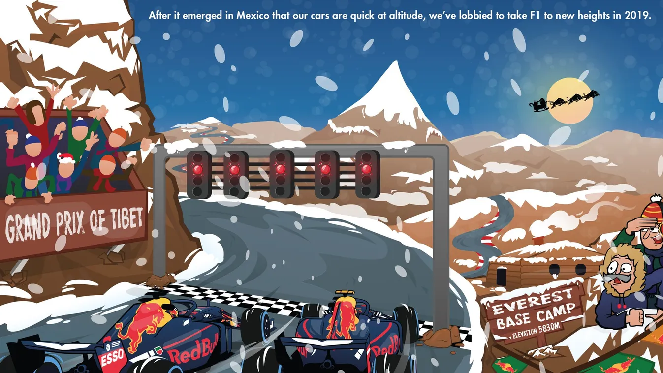 Forma-1, Red Bull, karácsonyi üdvözlőlap 