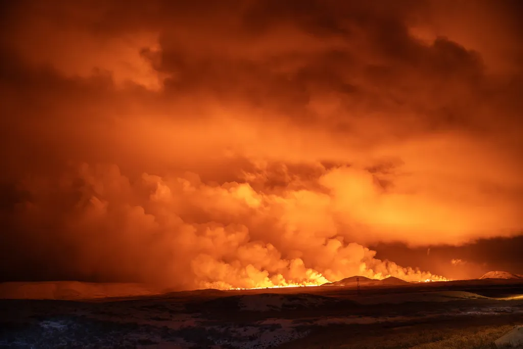 Grindavík, 2023. december 19., Izland, vulkán, vulkánkitörés, Reykjanes-félsziget, 