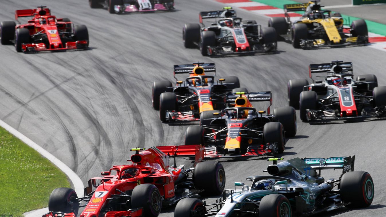 A Forma-1-es Osztrák Nagydíj, Kimi Räikkönen, Scuderia Ferrari, Valtteri Bottas, Mercedes-AMG Petronas 