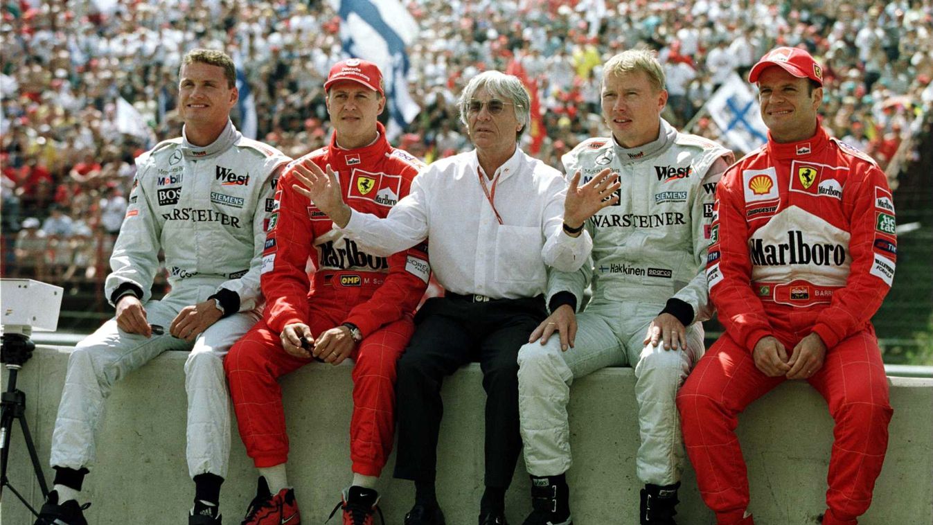 Forma-1, Bernie Ecclestone, Magyar Nagydíj, David Coulthard, Michael Schumacher, Mika Häkkinen, Rubens Barrichello 