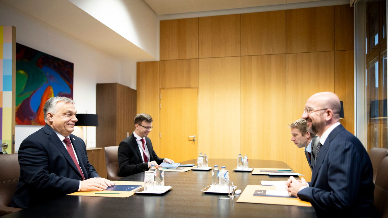 Orbán Viktor az Európai Tanács elnökével tárgyalt, BÓKA János; ORBÁN Viktor; MICHEL, Charles 