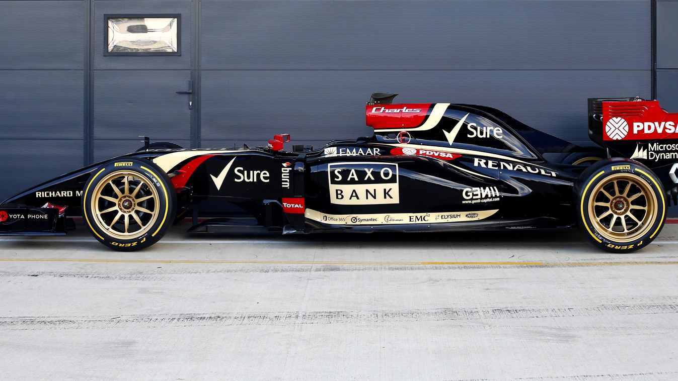 Forma-1, Silverstone teszt 2014, Lotus-Renault, 18 collos Pirelli gumik 