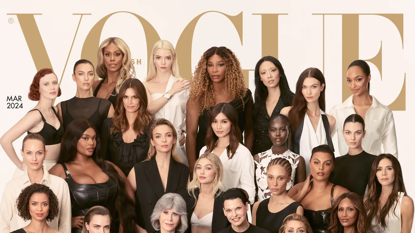 a brit Vogue címlapja 40 világsztárral 