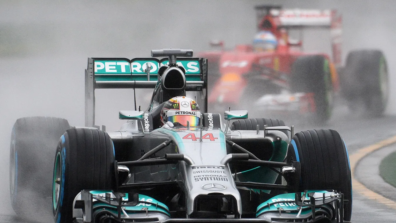 Forma-1, Lewis Hamilton, Fernando Alonso, Mercedes, Ferrari, Ausztrál Nagydíj, eső 