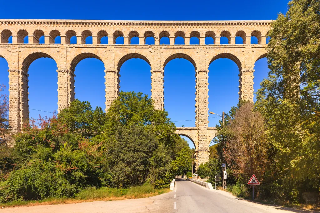 Lenyűgöző látvány a világ legnagyobb kőből készült csatornahídja, Franciaország, Roquefavour Aqueduct, RoquefavourAqueduct