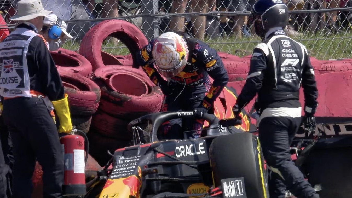 Forma-1, Brit Nagydíj, Max Verstappen, Red Bull, baleset 