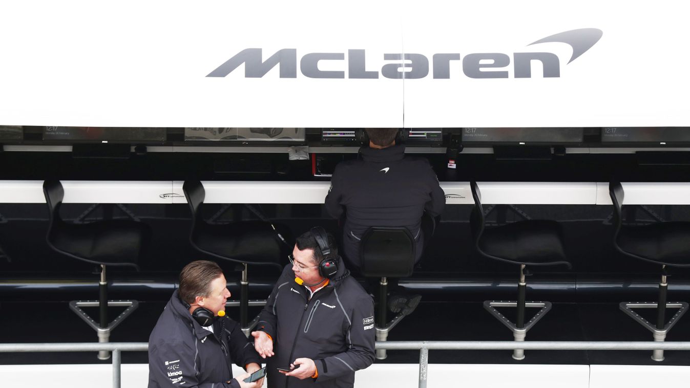 Forma-1, Zak Brown, Eric Boullier, McLaren, F1 teszt, Barcelona 2018 
