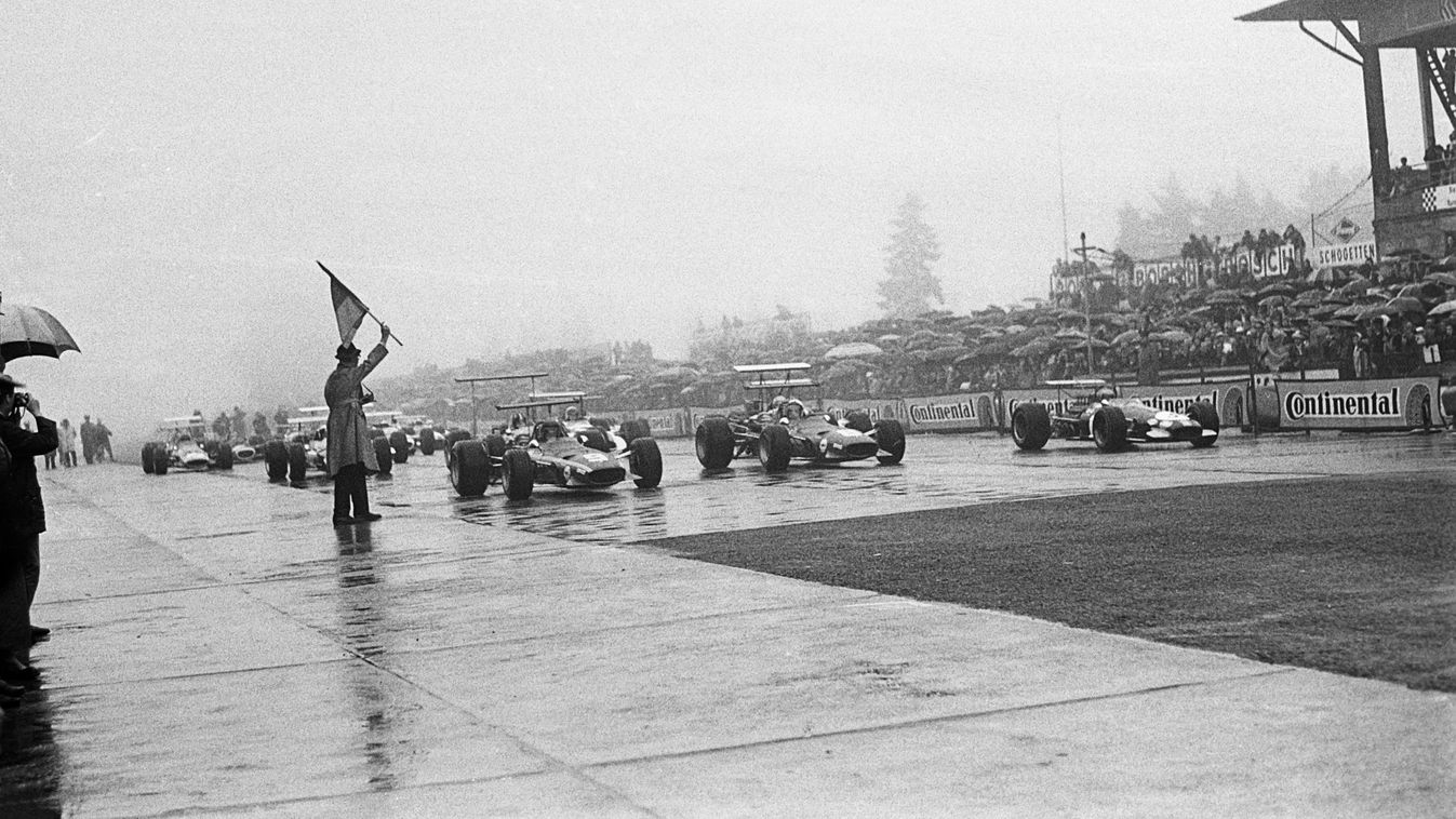 Forma-1, 1968, Német Nagydíj, rajt, Jacky Ickx, Chris Amon, Jochen Rindt 