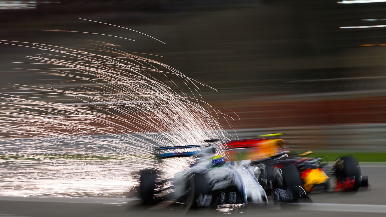 Forma-1, Felipe Massa, Williams, Danyiil Kvjat, Red Bull, Bahreini Nagydíj, előzés, szikra 