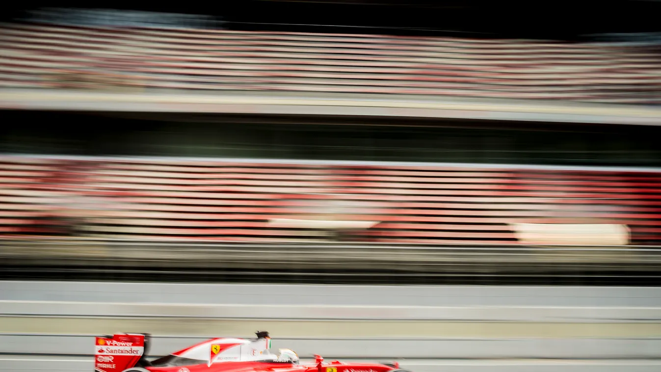 Forma-1, Sebastian Vettel, Ferrari, Barcelona teszt 