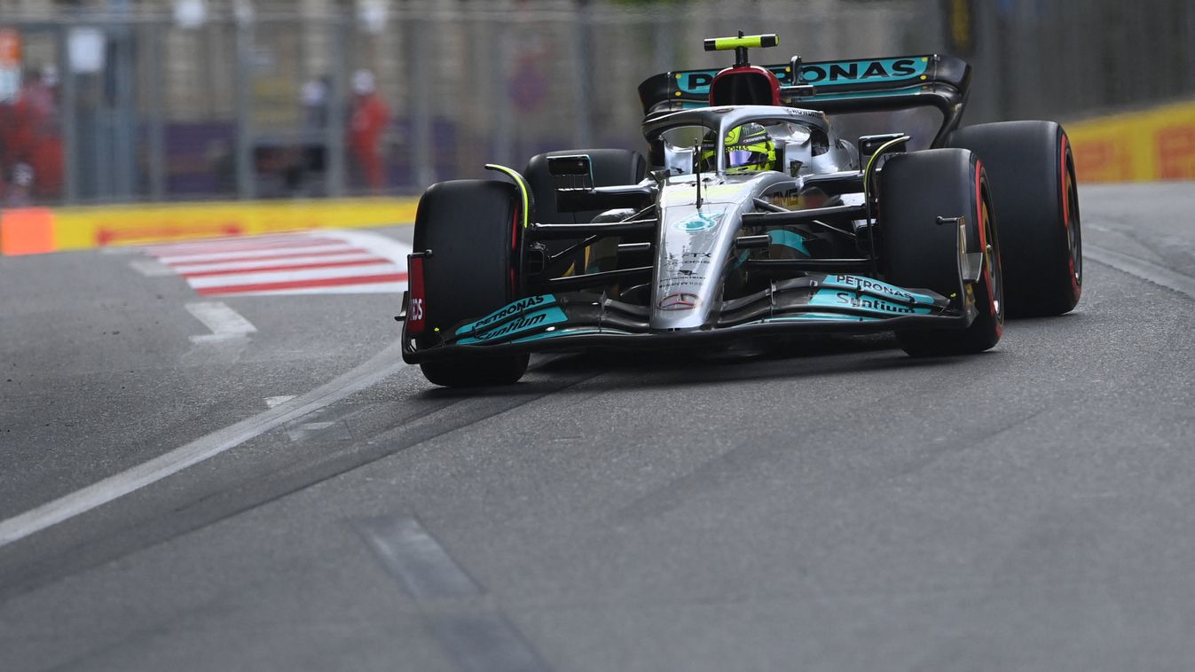 Forma-1, Lewis Hamilton, Mercedes, Azeri Nagydíj 2022, szombat 