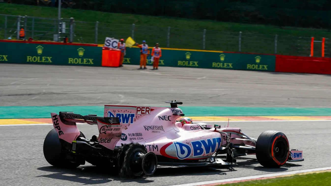 Forma-1, Sergio Pérez, Force India, Belga Nagydíj, defekt 