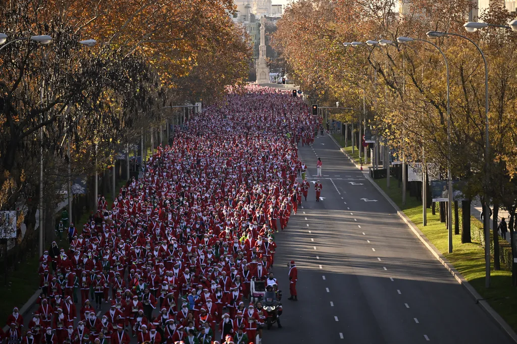 Mikulás, Madrid, karácsony, karácsonyi, futás, futóverseny, mikulás futás, 2023 