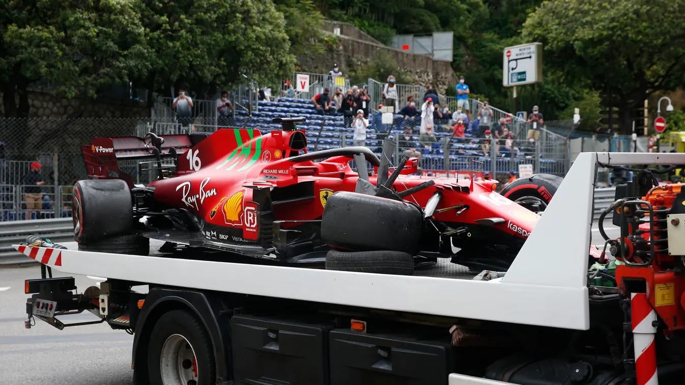 Forma-1, Monacói Nagydíj, szombat, Charles Leclerc, Scuderia Ferrari, baleset 