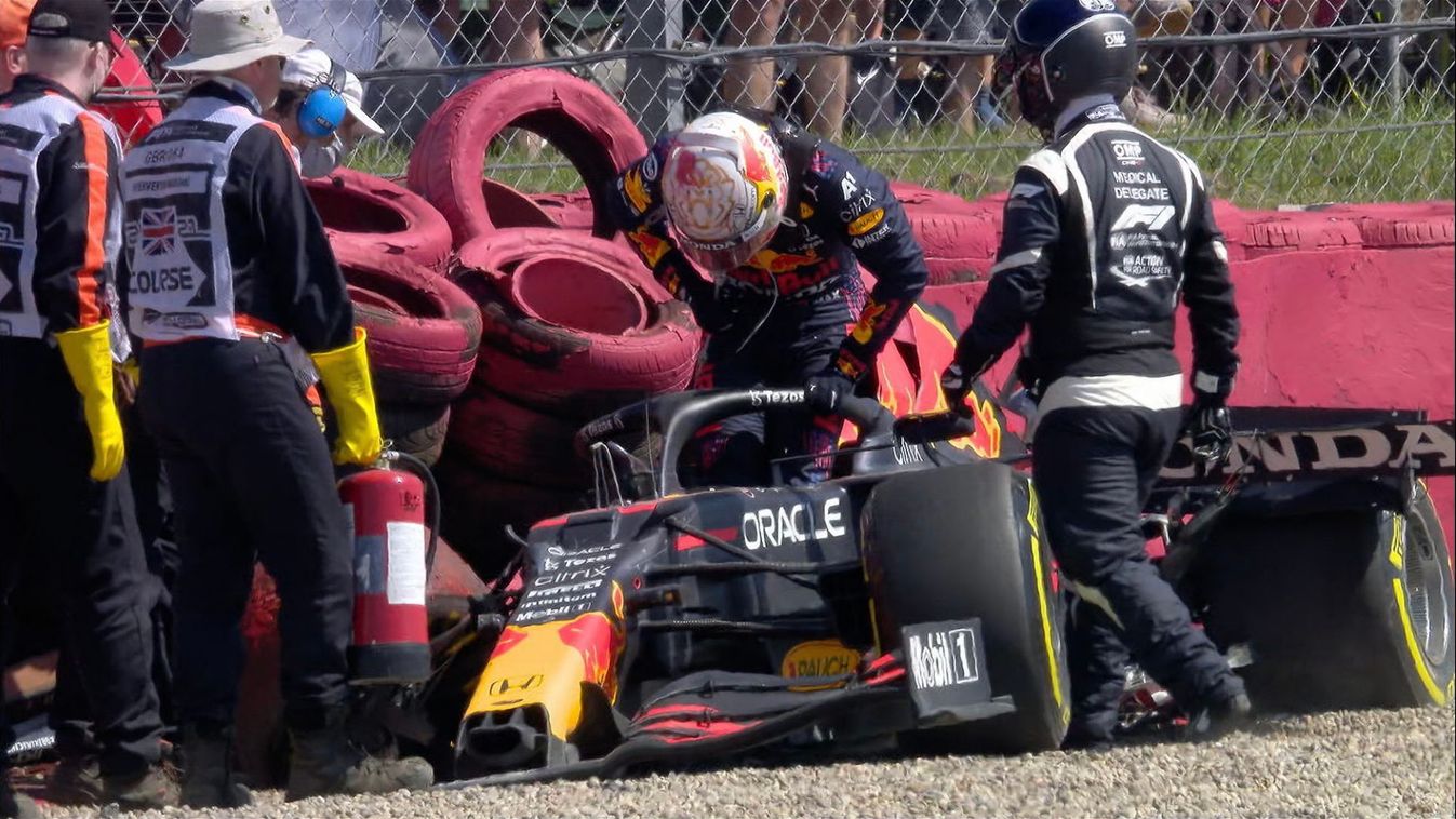 Forma-1, Brit Nagydíj, Max Verstappen, Red Bull, baleset 