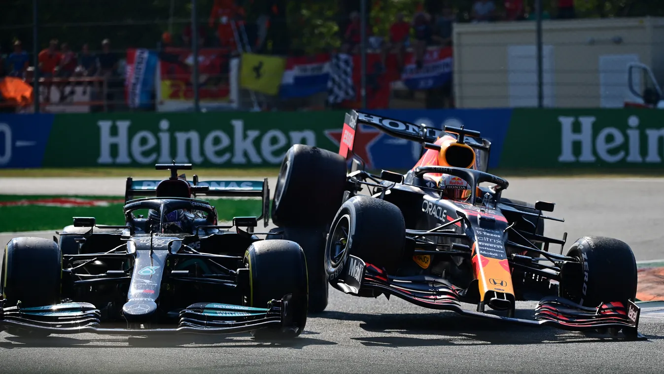 Forma-1, Lewis Hamilton, Max Verstappen, Olasz Nagydíj, Red Bull, Mercedes, baleset, ütközés 