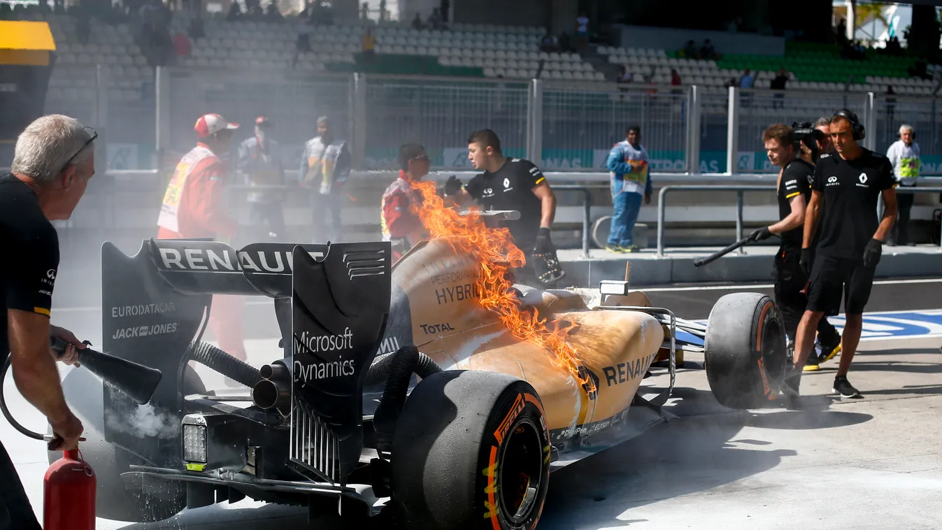 Forma-1, Kevin Magnussen, Renault, Malajziai Nagydíj, tűz 