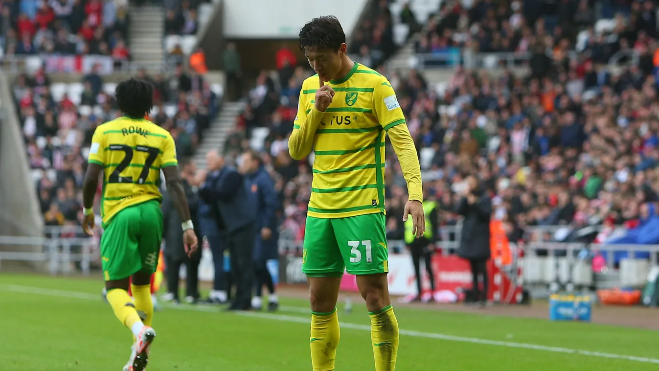 Sunderland v Norwich City - Sky Bet Championship Football League Sunderland vs Norwich City Saturday 28th October 2023 Season 2023-4 Soccer Sky Bet Championship Horizontal FOOTBALL, Ui-jo Hwang 