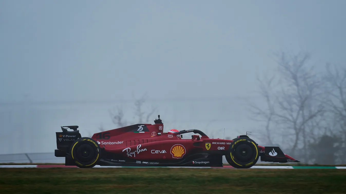 Forma-1, Ferrari F1-75, Fiorano, bejáratás, Charles Leclerc 