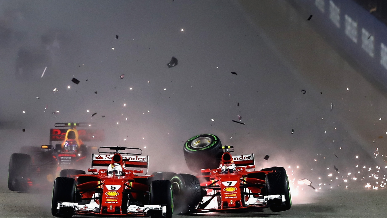 Forma-1, Sebastian Vettel, Kimi Räikkönen, Scuderia Ferrari, Szingapúri Nagydíj 2017 