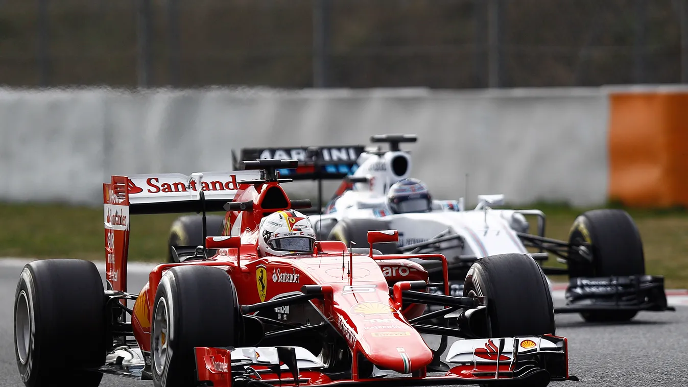 Forma-1, Sebastian Vettel, Ferrari, Valtteri Bottas, Williams, teszt 