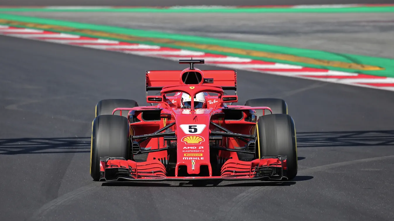 Forma-1, Sebastian Vettel, Scuderia Ferrari, teszt, Barcelona, 2018 