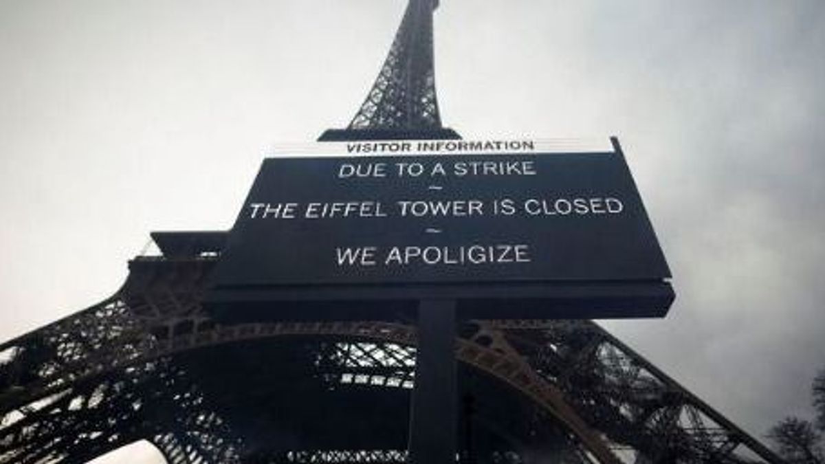 Továbbra sem látogatható az Eiffel-torony