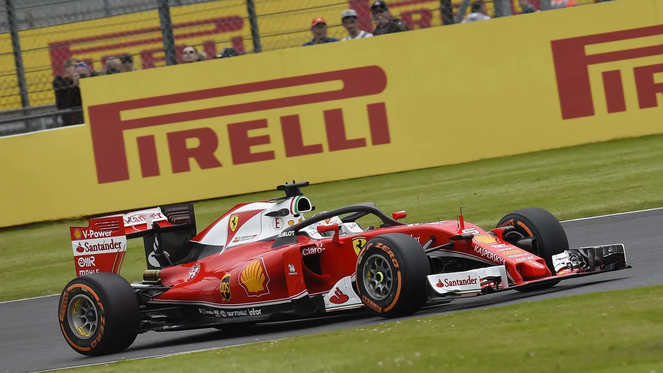 Forma-1, Sebastian Vettel, Scuderia Ferrari, Brit Nagydíj, bukókeret, glória, Pirelli 